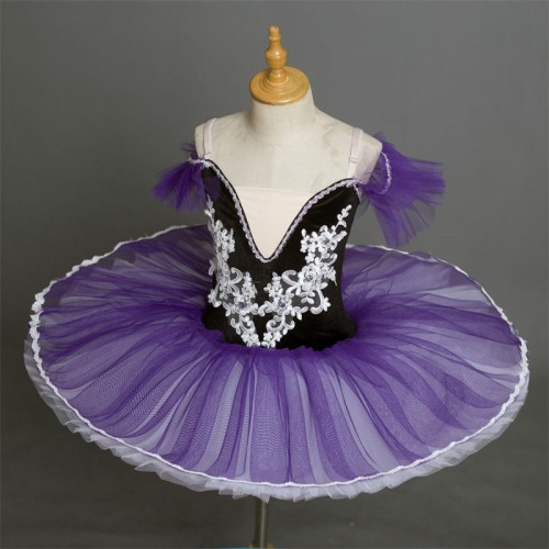 Children light blue violet Little Swan lake Ballet Dance dresses tutu skirts Professional Swan Lake Sling TUTU Skirt ballerina Modern Dance dresses